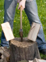 wood-splitting-with-an-axe